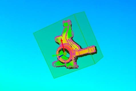 The same part as a clean 3D image from the CG-R camera